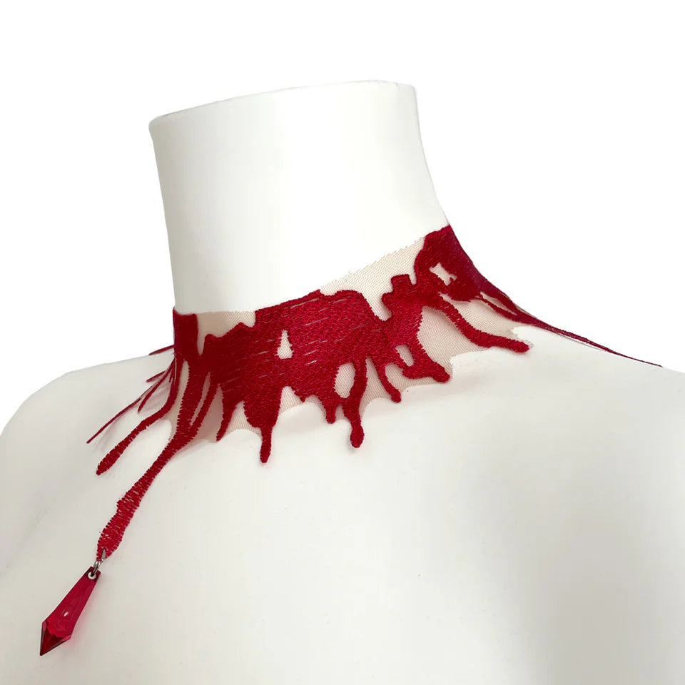 PRE-ORDER - VIDENOIR - BLOOD LACE CHOKER