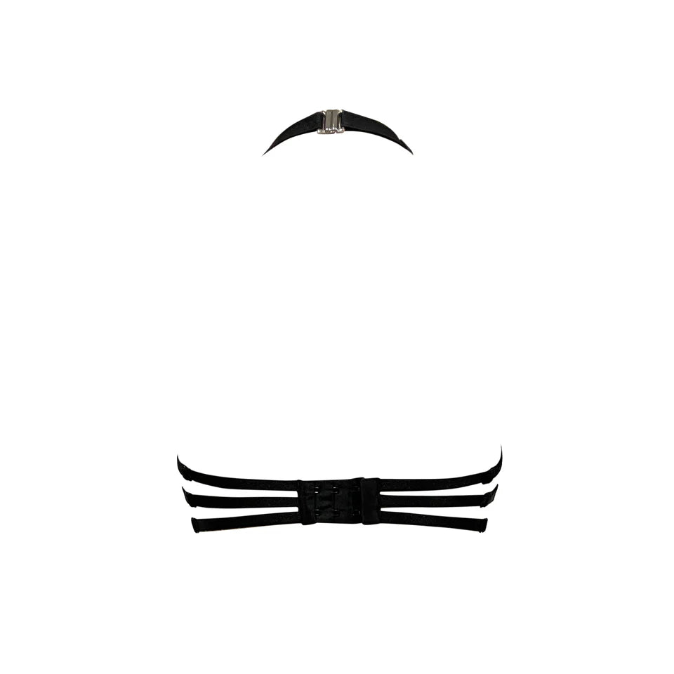 RTO - DOGMA EMBROIDERY HALTER BRA HALF CUPS