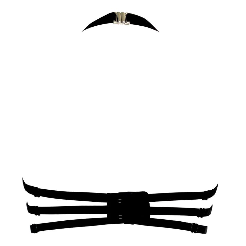 RTO - DOGMA EMBROIDERY HALTER BRA HALF CUPS