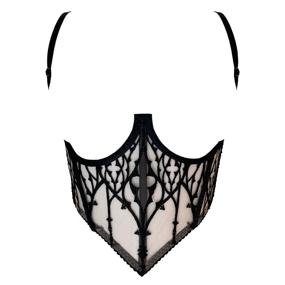 RTO - DOGMA EMBROIDERY HALTER BRA HALF CUPS