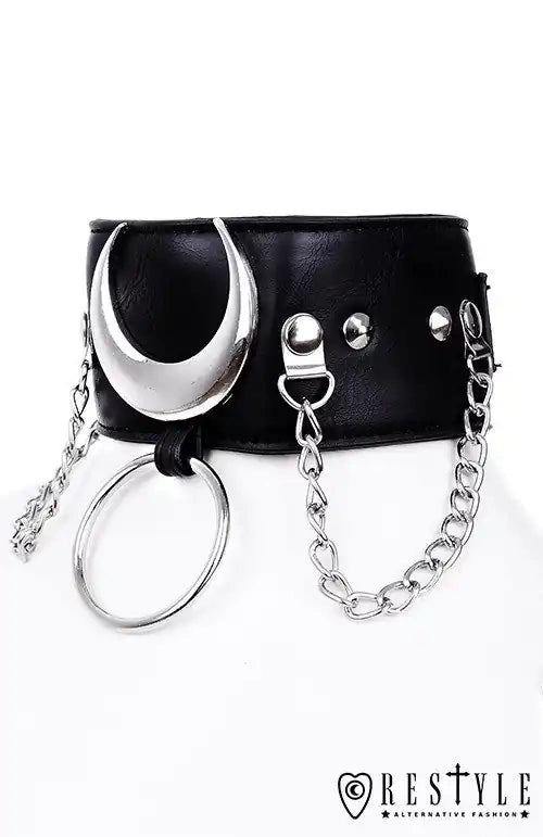Black gothic Moon Choker "IRON MOON COLLAR"