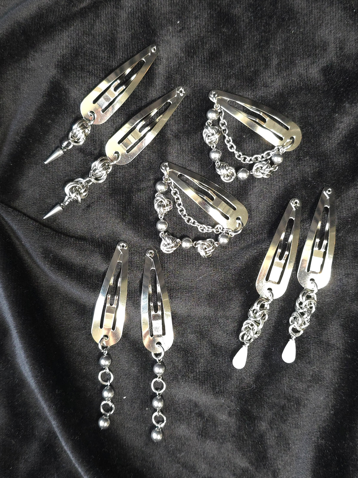 Spiked - Chainmaille Hairclips