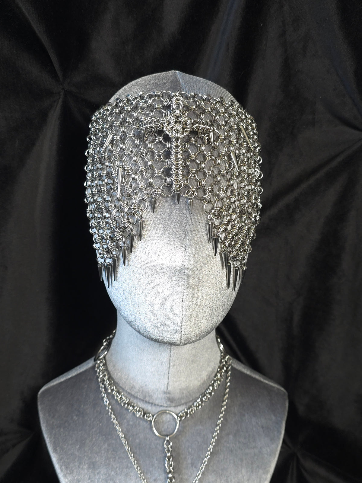 The Widow's Veil - Chainmaille Headpiece