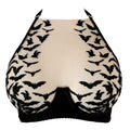 BATS EMBROIDERY HALTER BRA
