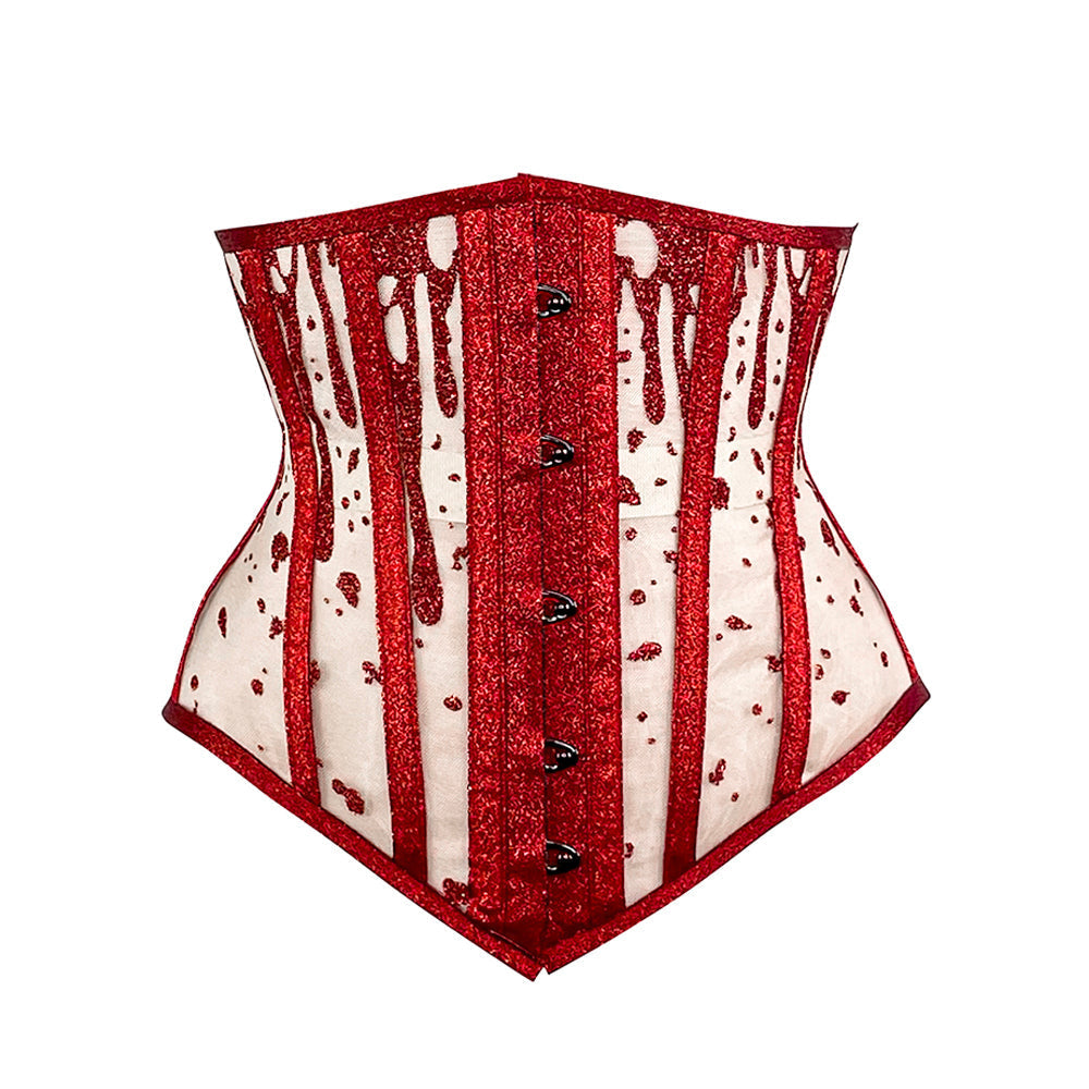 PRE-ORDER - VIDENOIR - BLOOD DRIPS DECORATIVE UNDERBUST - NUDE