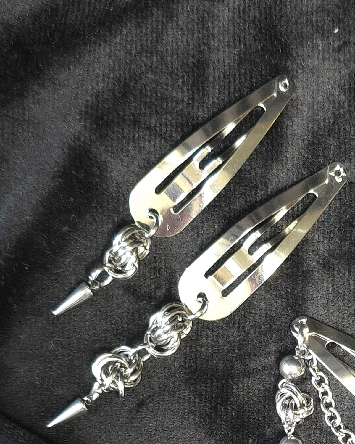 Spiked - Chainmaille Hairclips