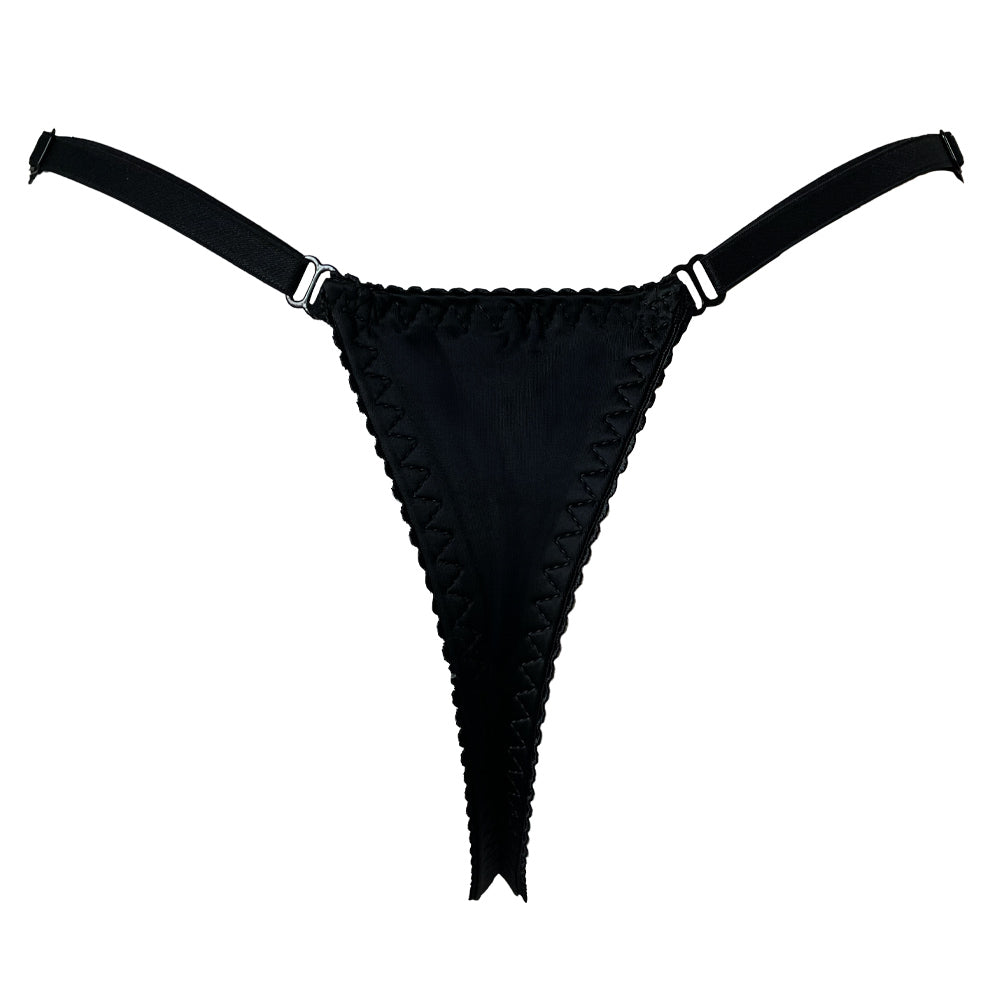 BATS EMBROIDERY THONG
