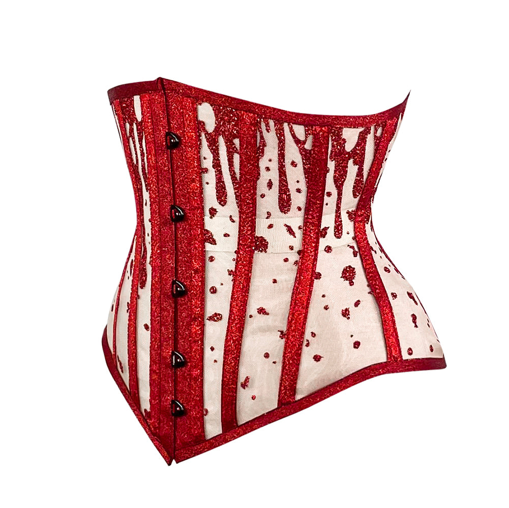 PRE-ORDER - VIDENOIR - BLOOD DRIPS DECORATIVE UNDERBUST - NUDE