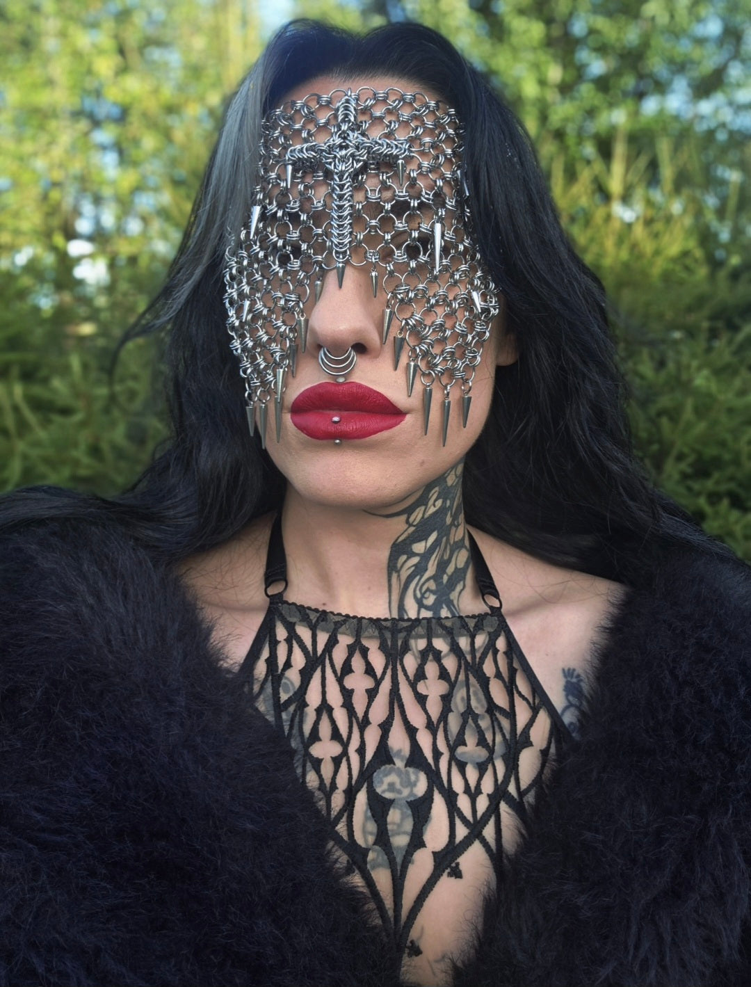 The Widow's Veil - Chainmaille Headpiece