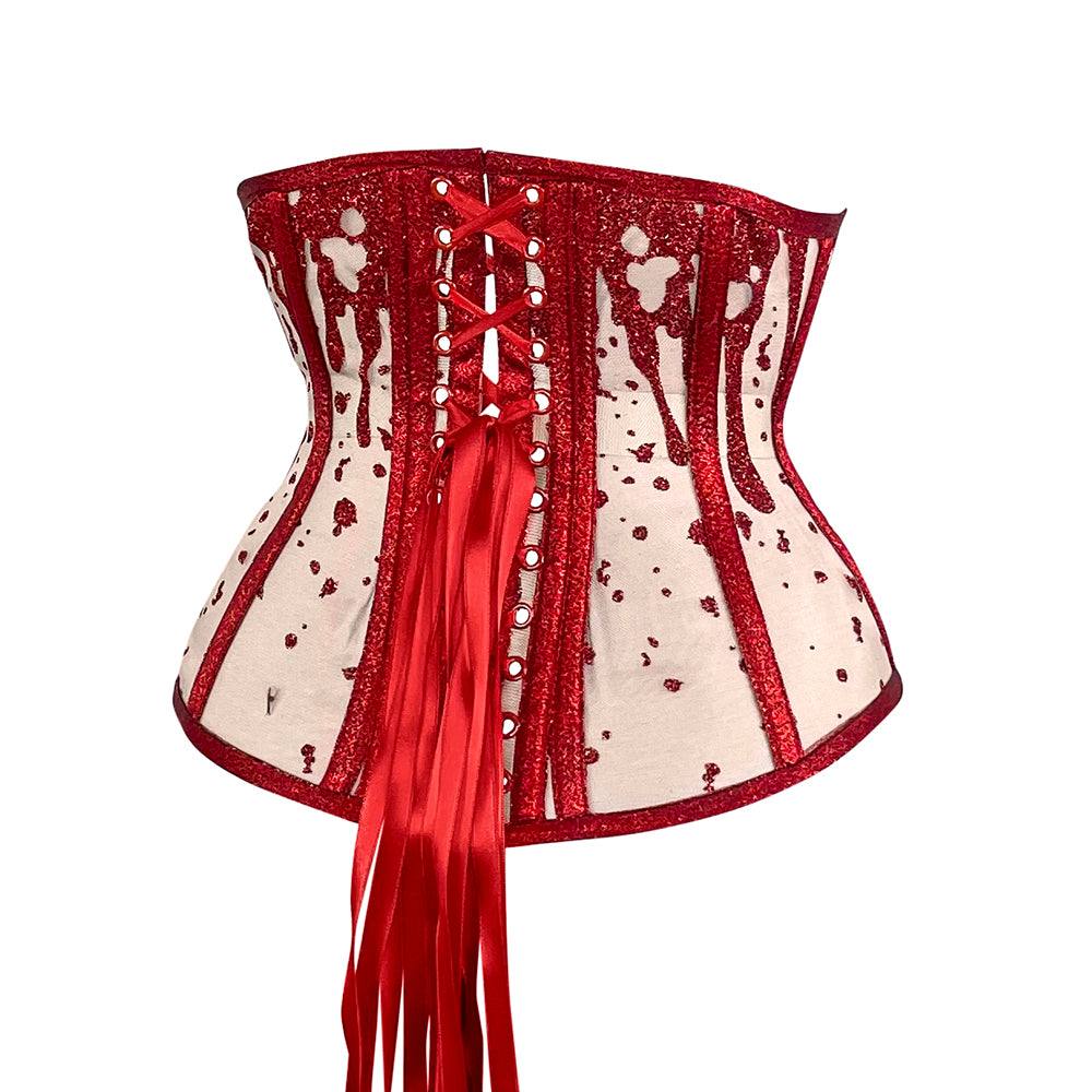 PRE-ORDER - VIDENOIR - BLOOD DRIPS DECORATIVE UNDERBUST - NUDE