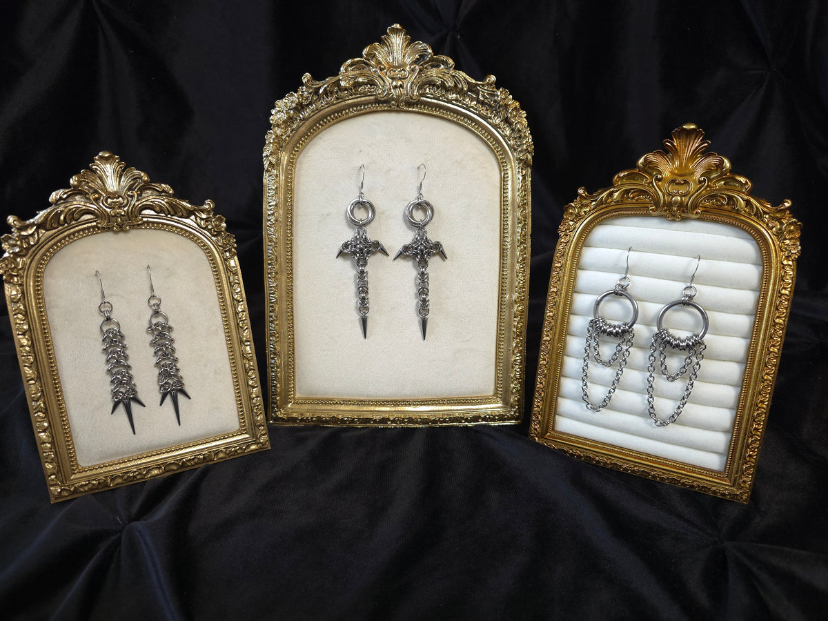 Reliquary - Chainmaille Earrings