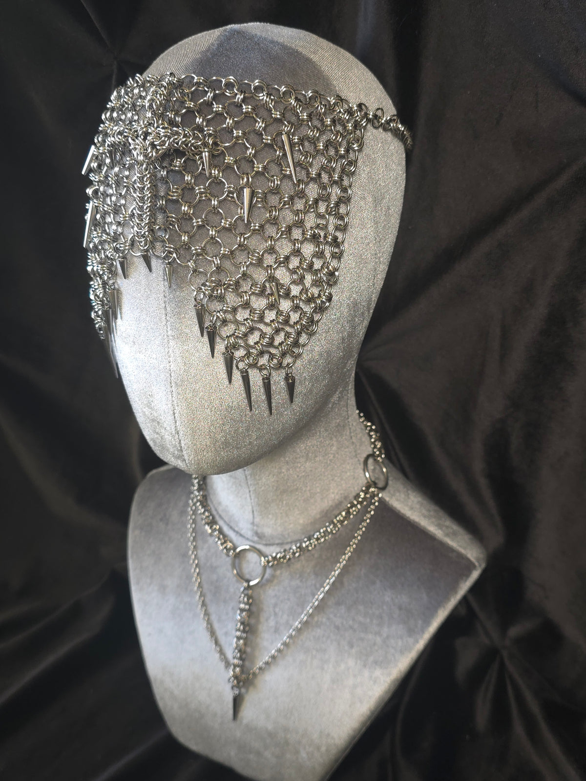 The Widow's Veil - Chainmaille Headpiece